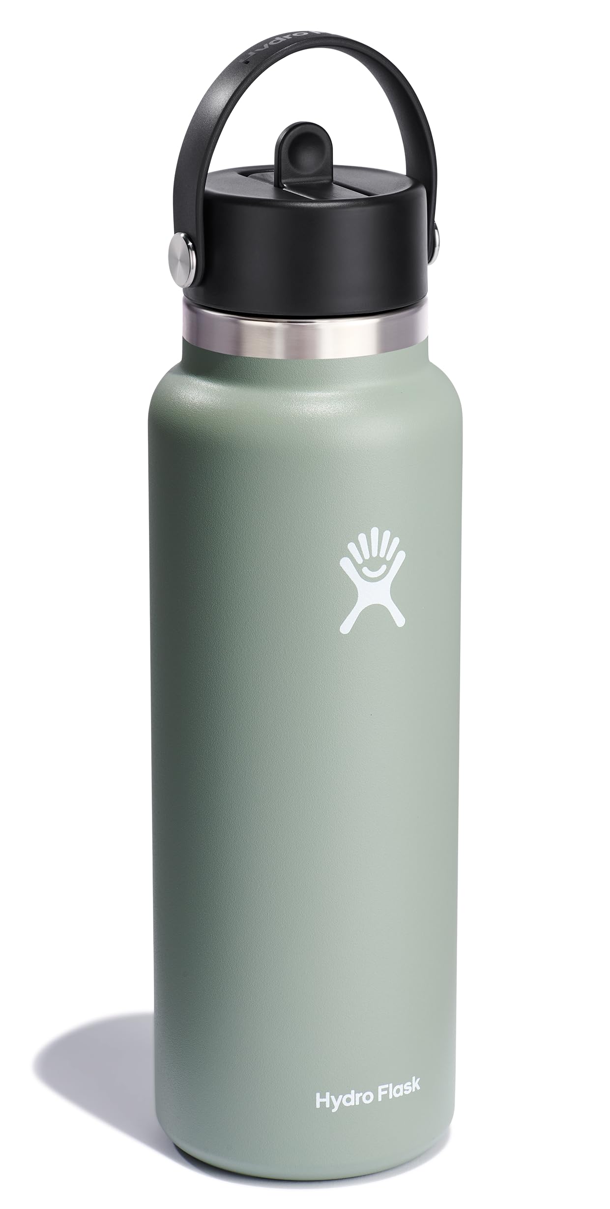 Hydro Flask 40 oz lleno de hielo con boca ancha, ideal para senderismo