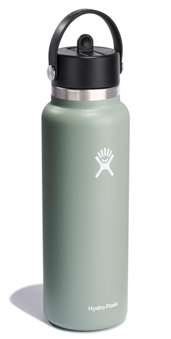 Hydro Flask 40 oz lleno de hielo con boca ancha, ideal para senderismo