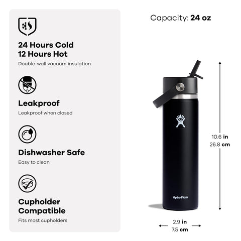 Hydro Flask ofrece sabor puro sin transferencia gracias al acero inoxidable.