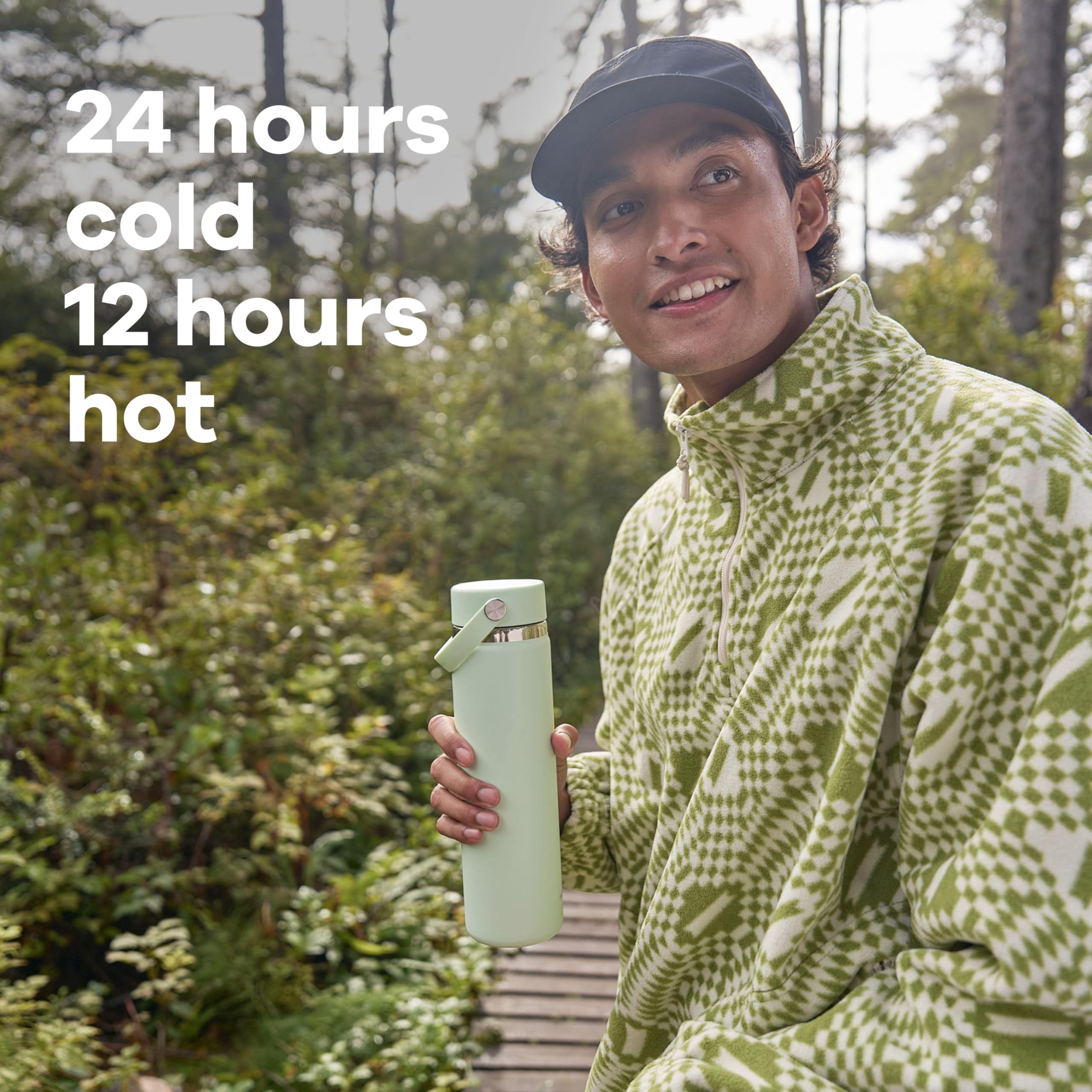 La Hydro Flask aislamiento doble mantiene bebidas frías 24 horas y calientes 12.