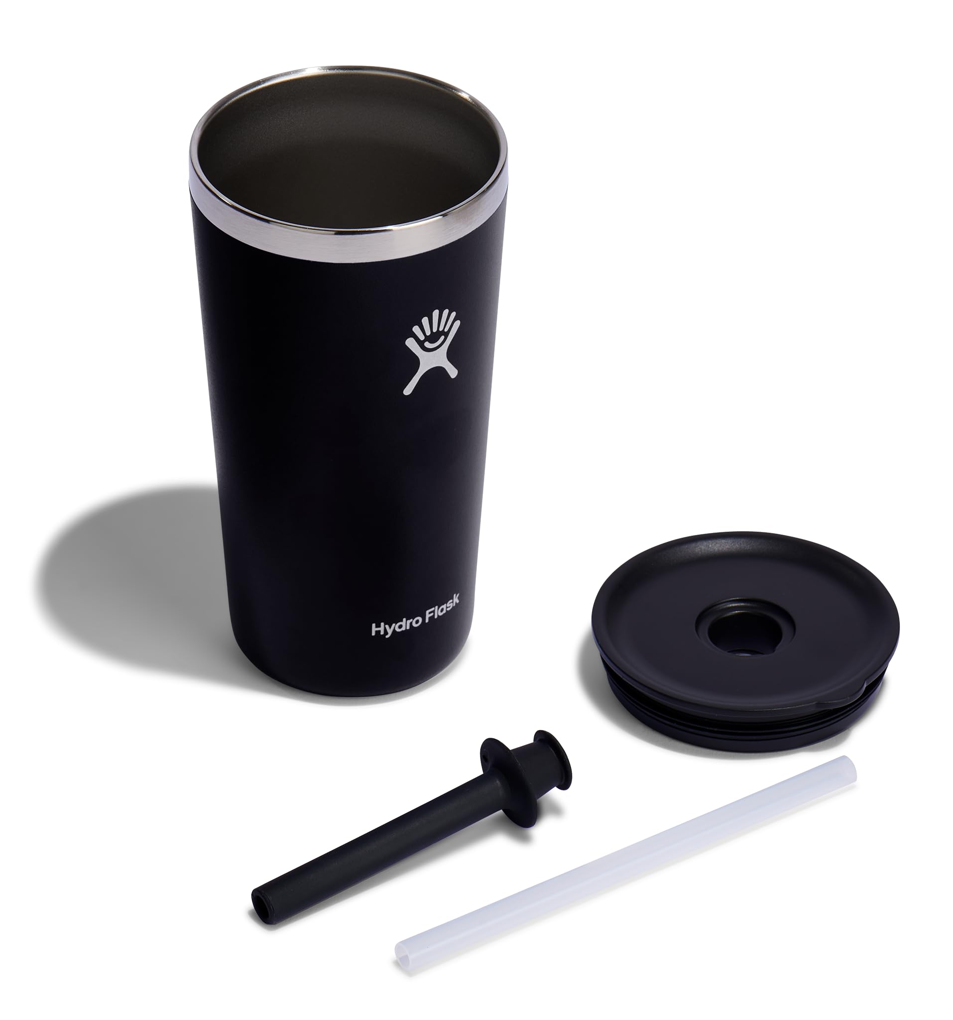Hydro Flask All Around Tumbler tapa flexible evita derrames al sorber.