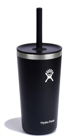 Hydro Flask All Around Tumbler con tapa pajilla a juego para sorber cómodo.