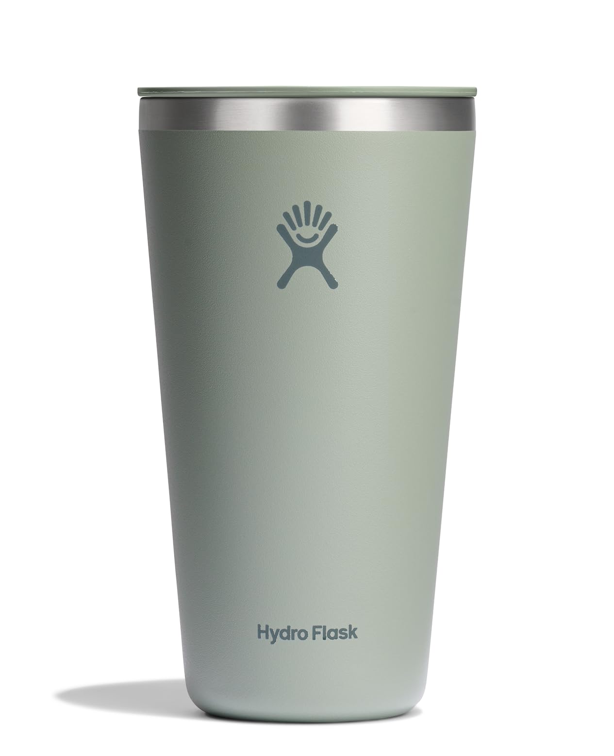 Hydro Flask vaso térmico Todo Uso Agave Verde frente, agarre cómodo para beber