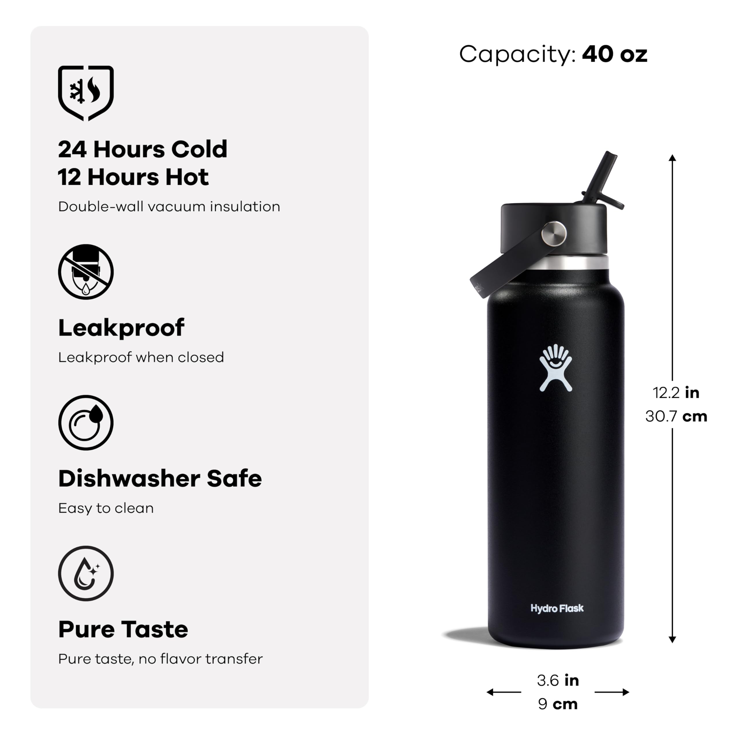 Hydro Flask apta para lavavajillas, limpieza rápida y fácil