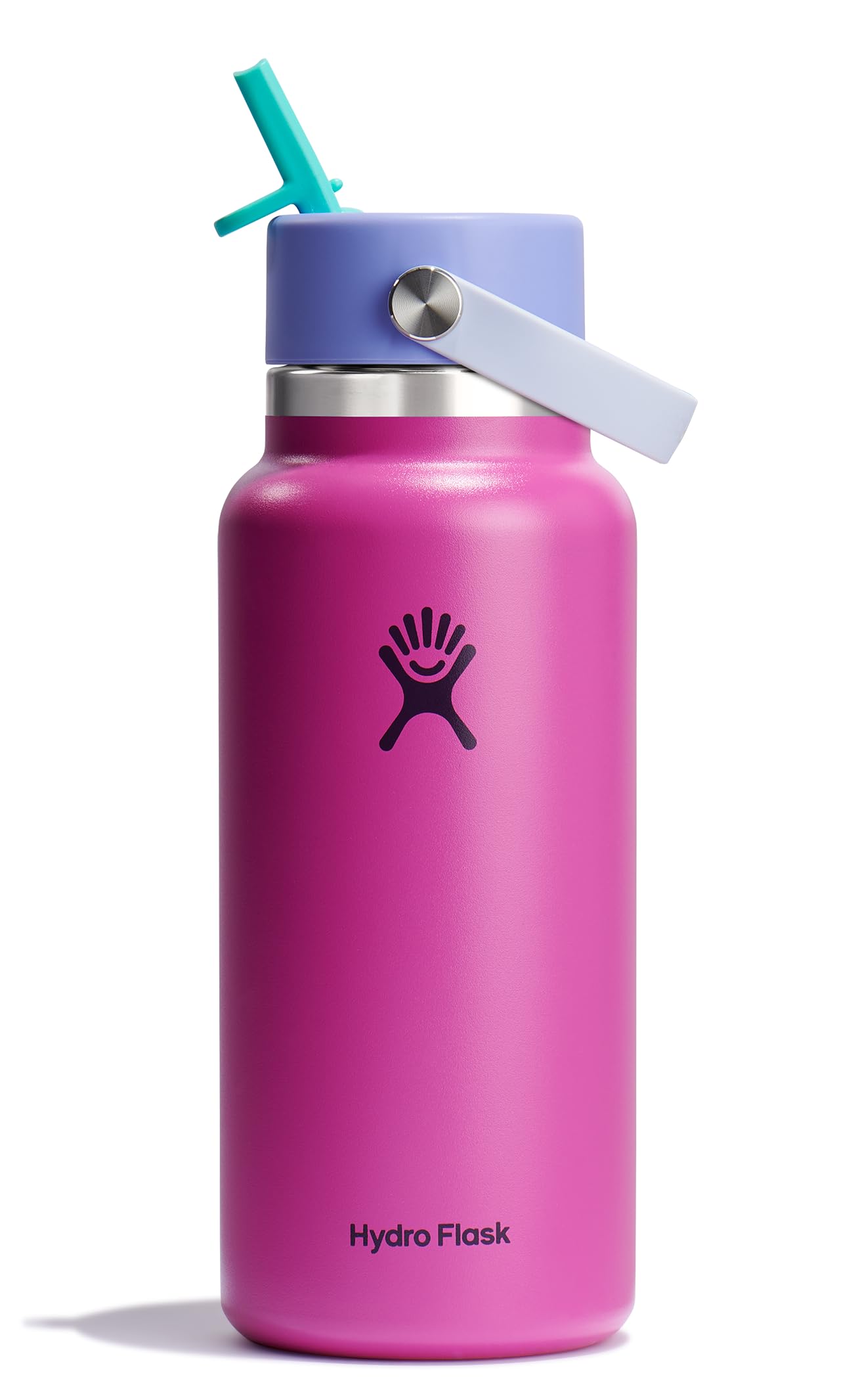 Hydro Flask 32oz con boca ancha y tapa flexible para beber con una mano.