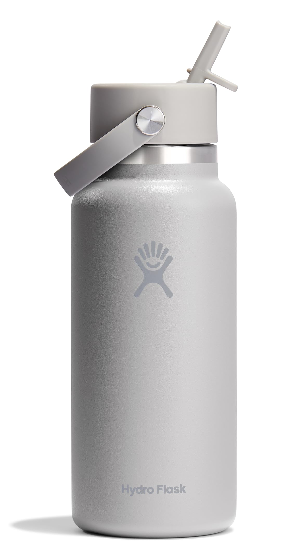 La Hydro Flask con boca ancha y pajilla flex facilita beber con una sola mano.