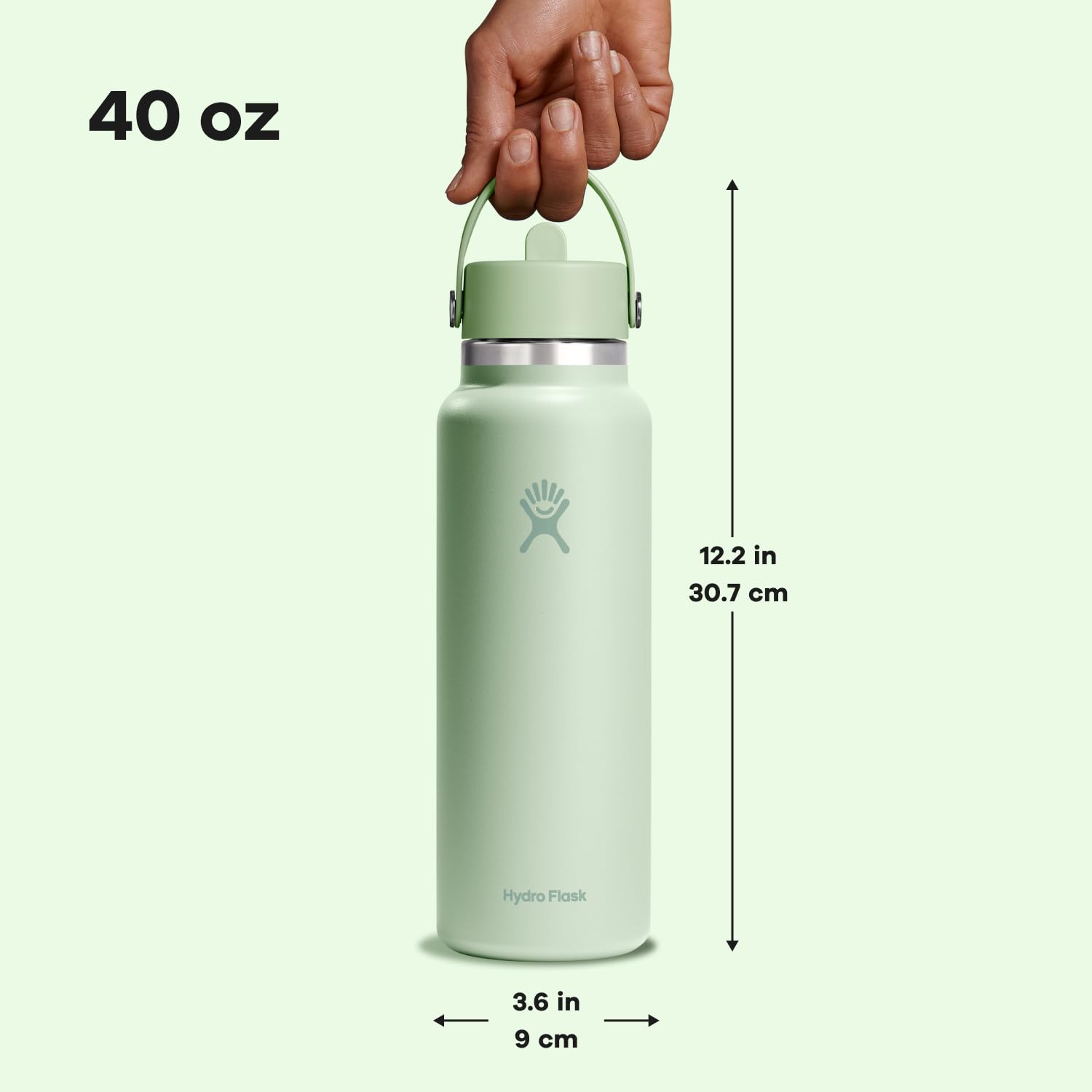 Hydro Flask boca ancha apta para cubitos de hielo.