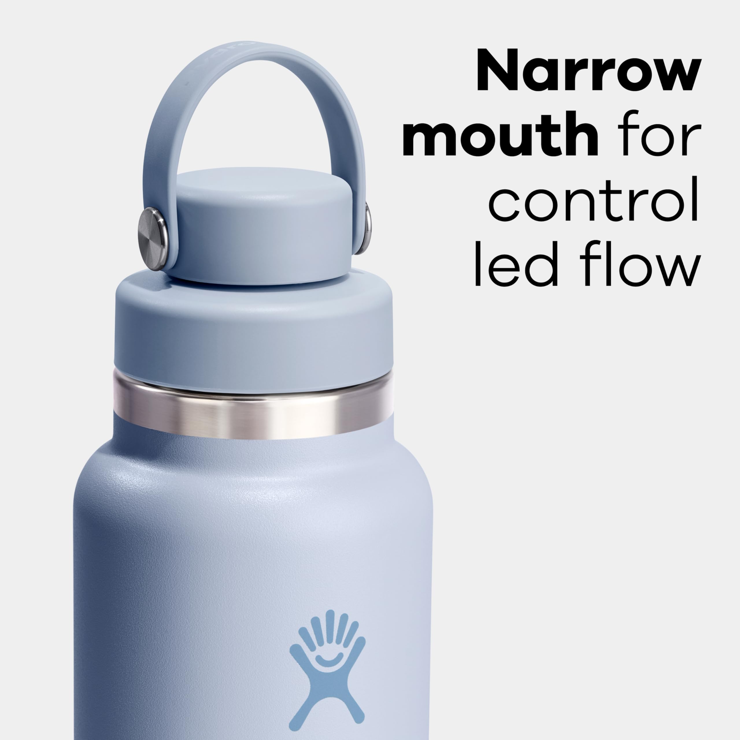 Hydro Flask boca ancha para añadir hielo y enfriar rápidamente la bebida.