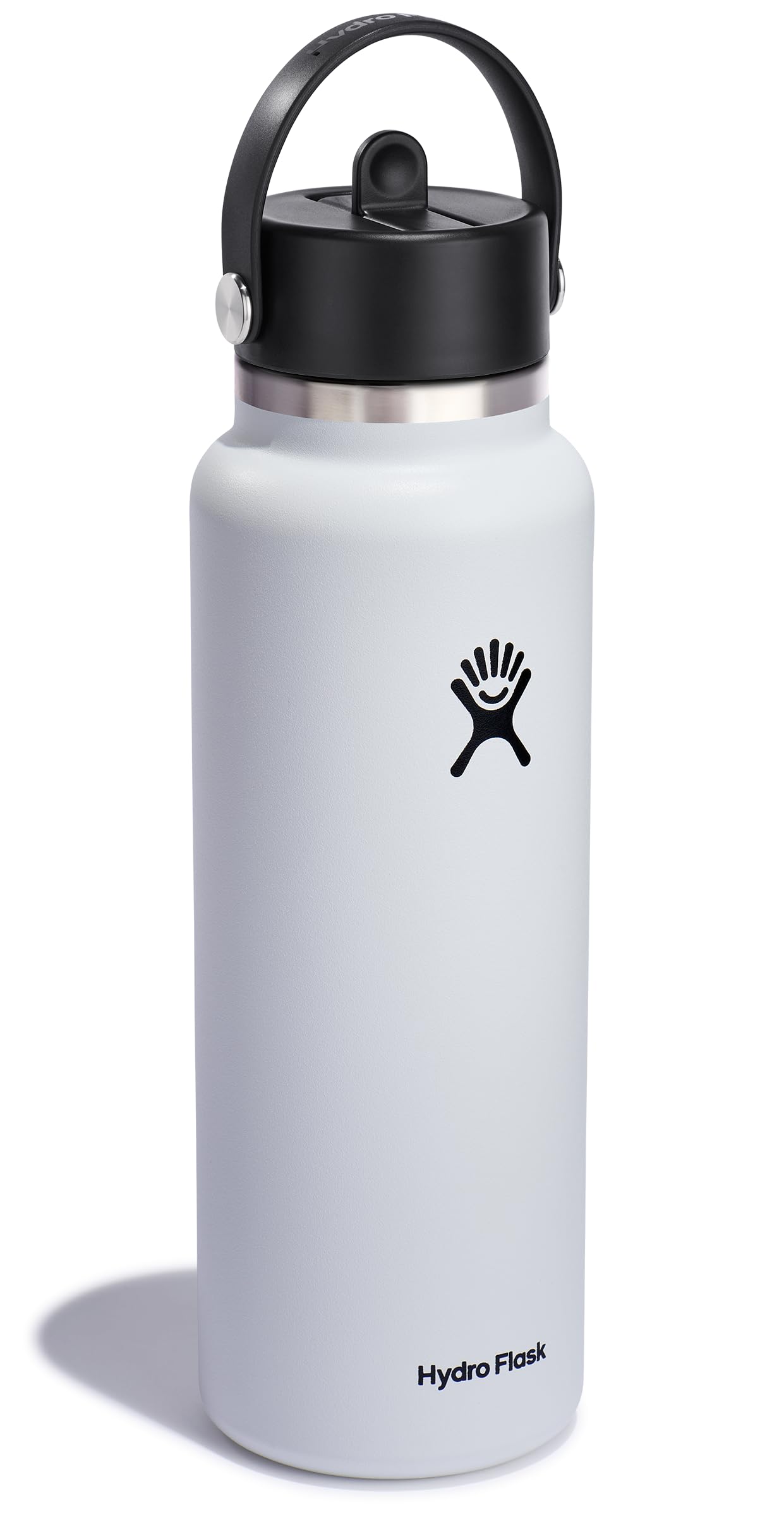 Hydro Flask botella 40oz blanca con asa flexible para manejo cómodo durante el día
