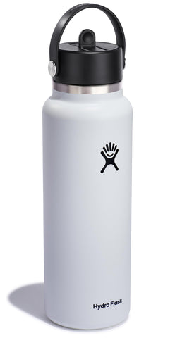 Hydro Flask botella 40oz blanca con asa flexible para manejo cómodo durante el día