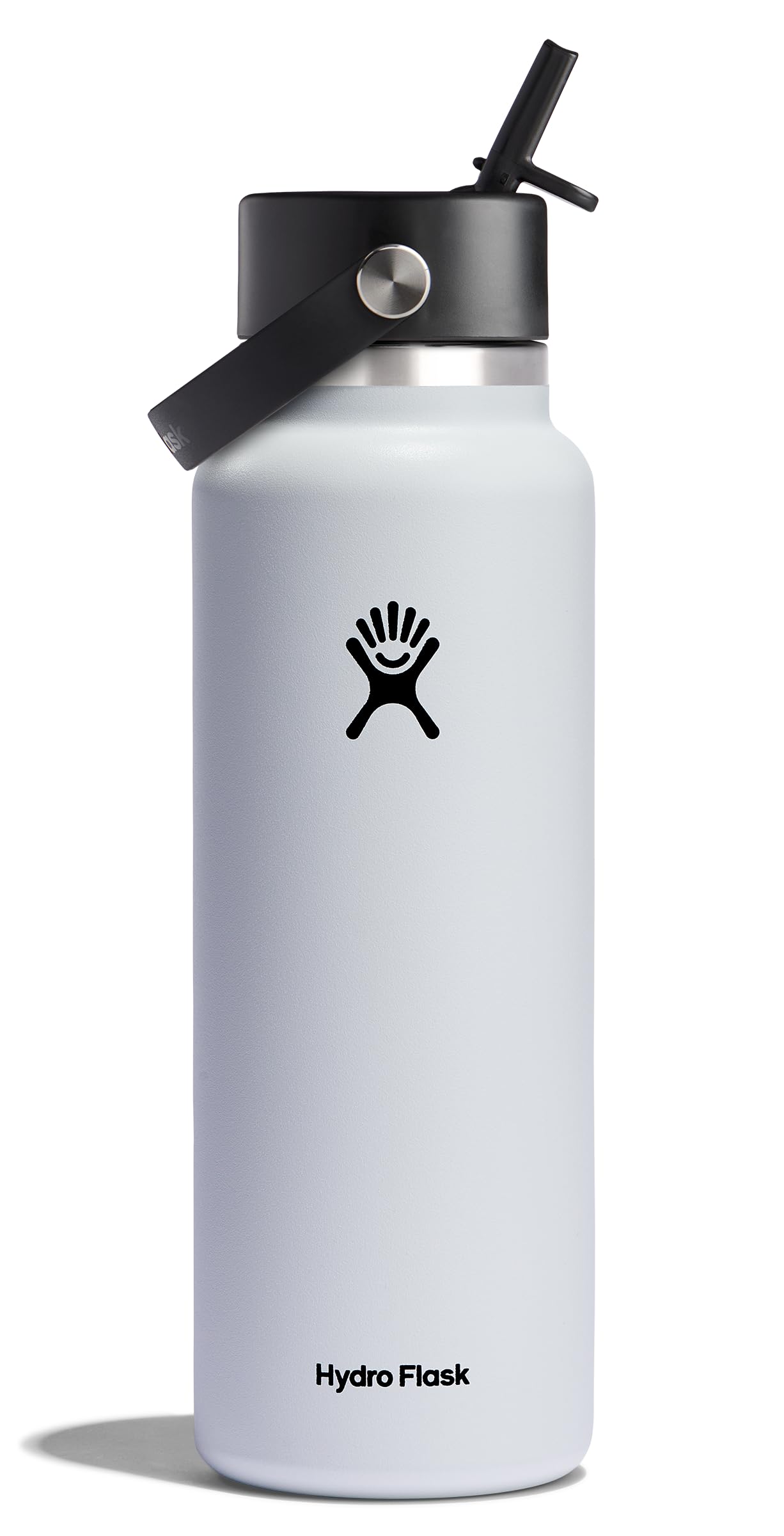 Hydro Flask botella 40oz blanca con tapa flexible para hidratación rápida en movimiento