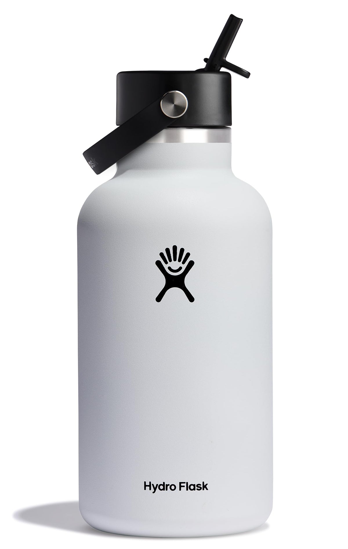 Hydro Flask 64 oz con boca ancha, ideal para rellenar y beber fácilmente.