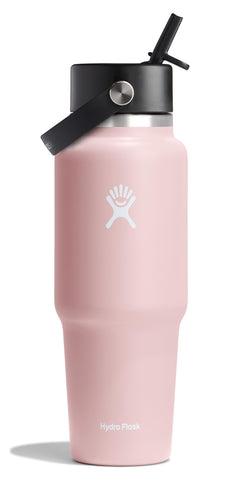 Hydro Flask 32 oz con pajilla flex para viaje cómodo.