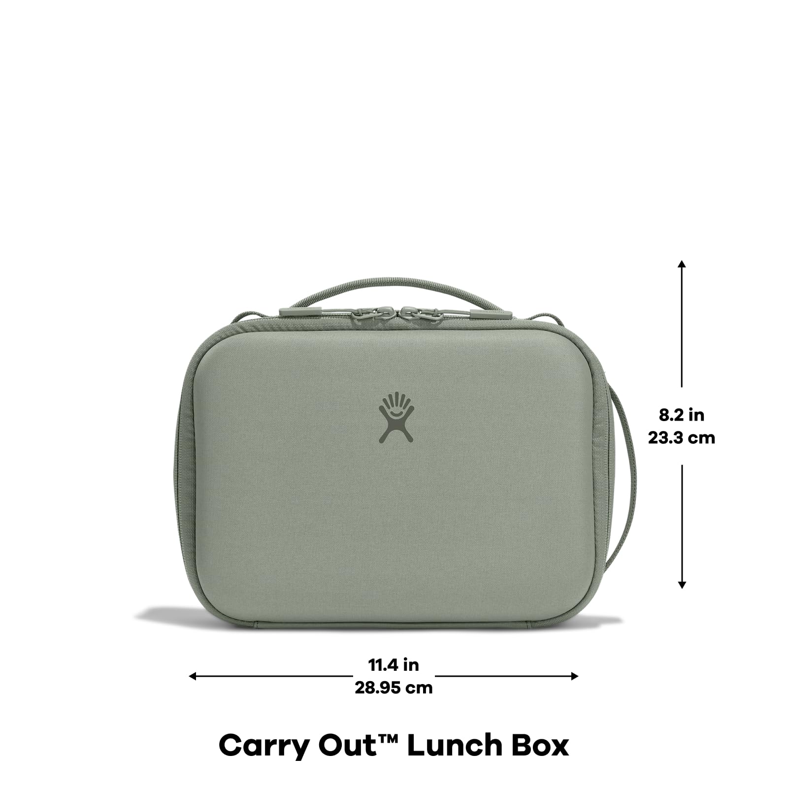 Hydro Flask Carry Out Lunch Box interior forrado, fácil de limpiar tras uso.