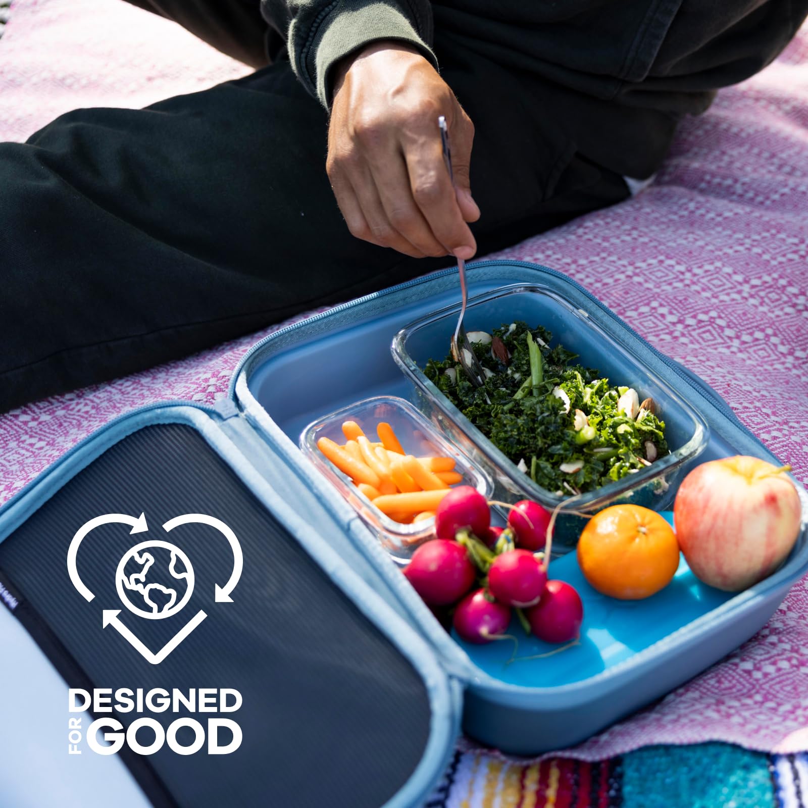 Hydro Flask Carry Out Lunch Box material bluesign certificado y reciclado.