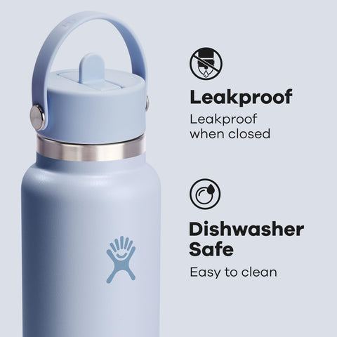 Hydro Flask con cubitos de hielo para enfriar rápidamente