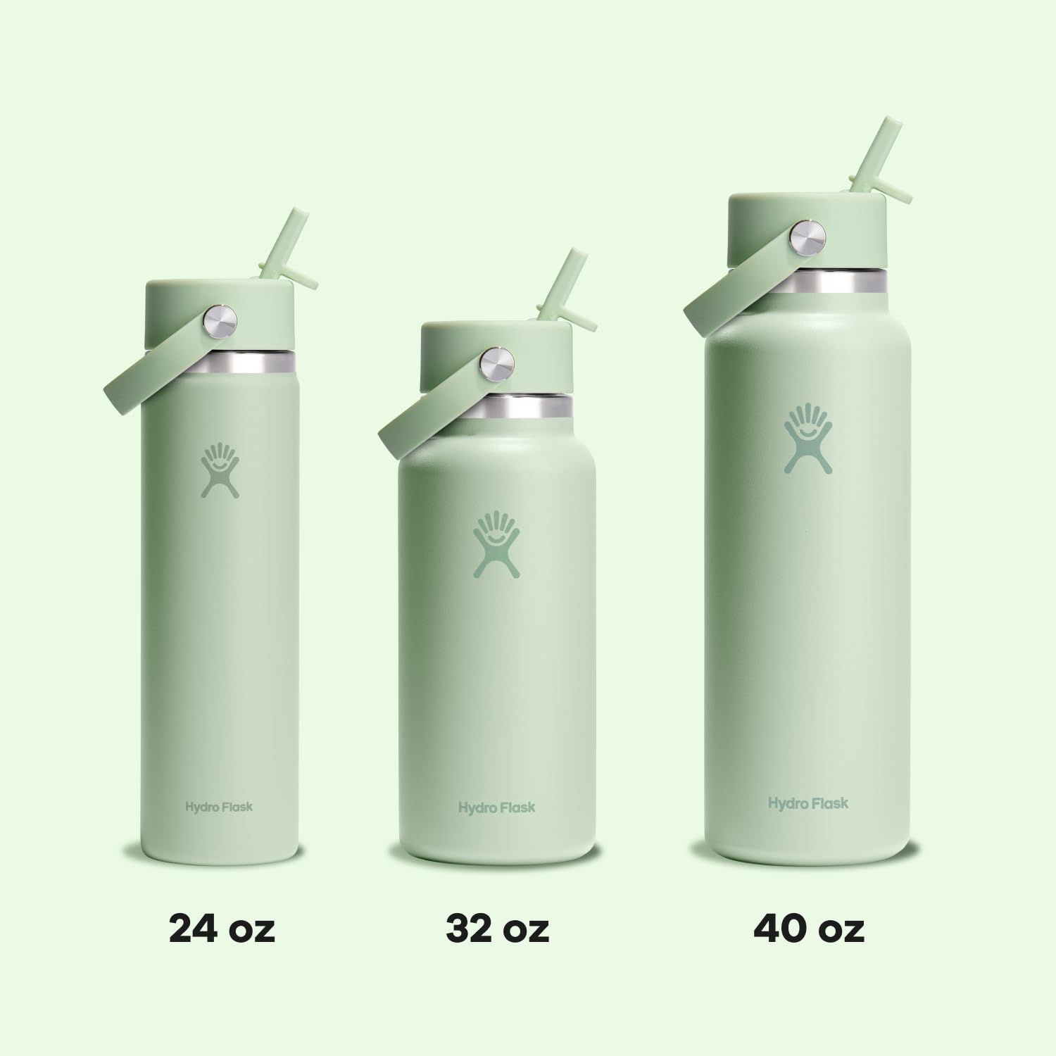 Hydro Flask diseño colorido verde Aloe, ideal para uso diario.