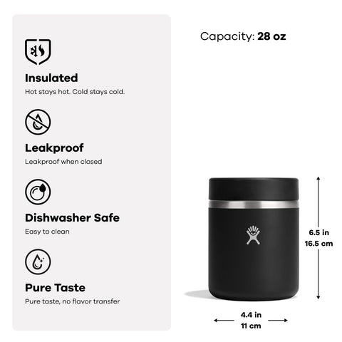Hydro Flask Food Jar seguro para ensaladas y comidas frías.