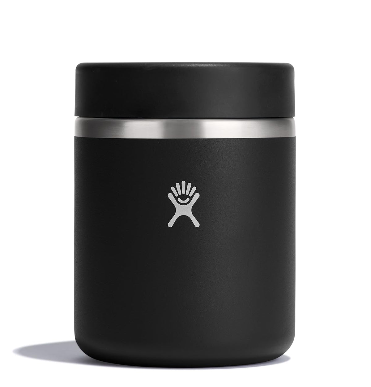 Hydro Flask Food Jar 28oz negro con tapa hermética para llevar sopa caliente.