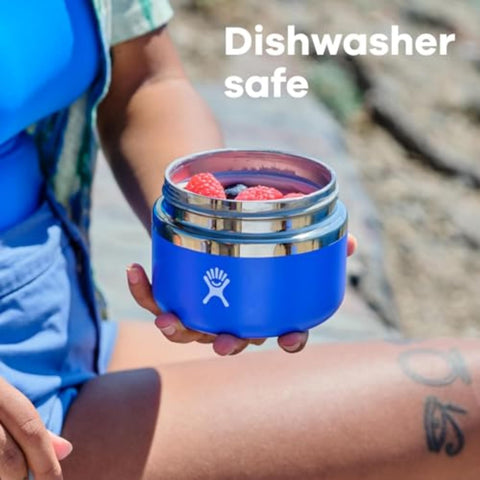 Hydro Flask frasco de comida 8 oz, diseño resistente para viajes y trabajo.