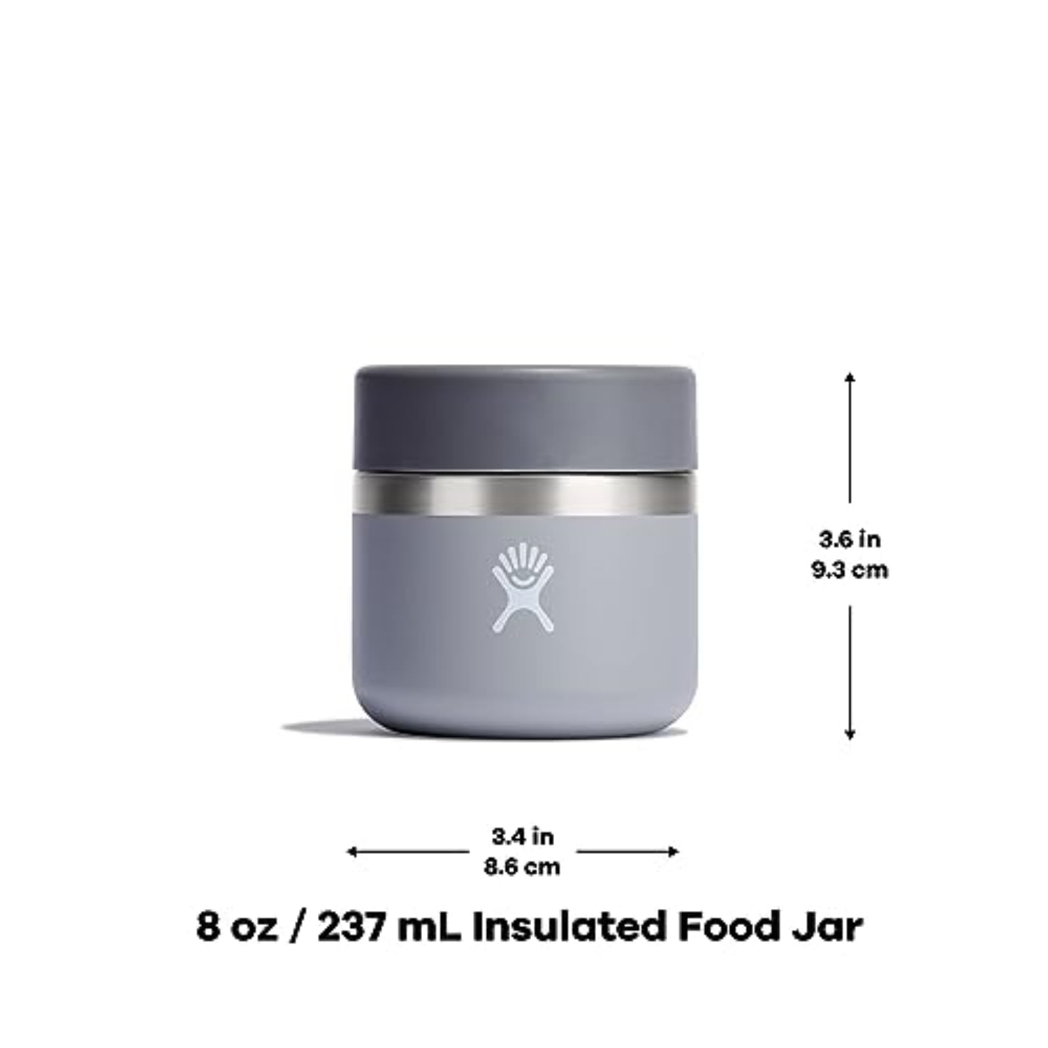 Hydro Flask frasco de comida 8 oz, apto para lavavajillas, limpieza rápida.