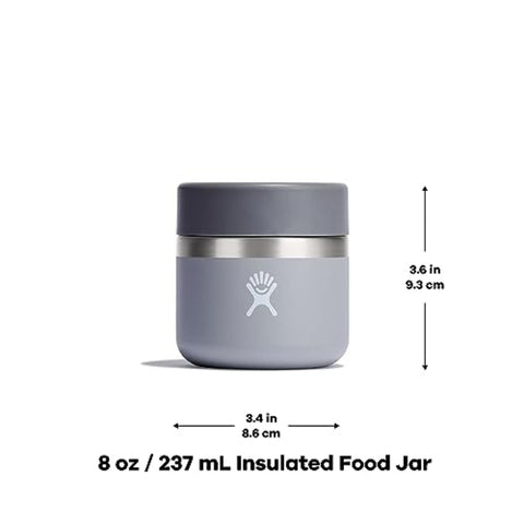 Hydro Flask frasco de comida 8 oz, apto para lavavajillas, limpieza rápida.