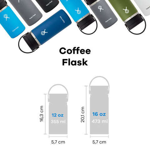 Hydro Flask interior de acero 18-8 duradero mantiene sabores puros sin transferencia.