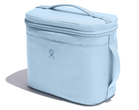 Hydro Flask Lunch Bag 5L azul Surf, lateral: bolsillos prácticos para cubiertos