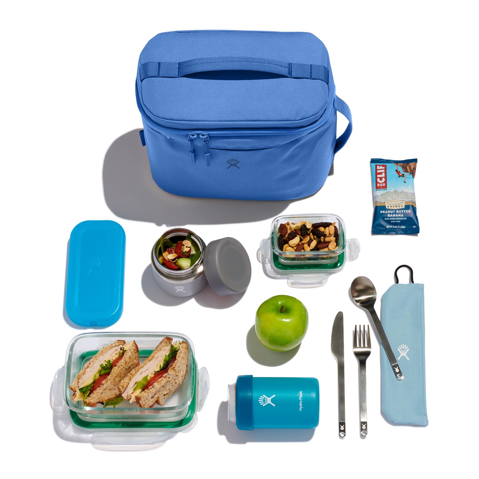 Hydro Flask Lunch Bag resistente al agua, protege el contenido de salpicaduras.