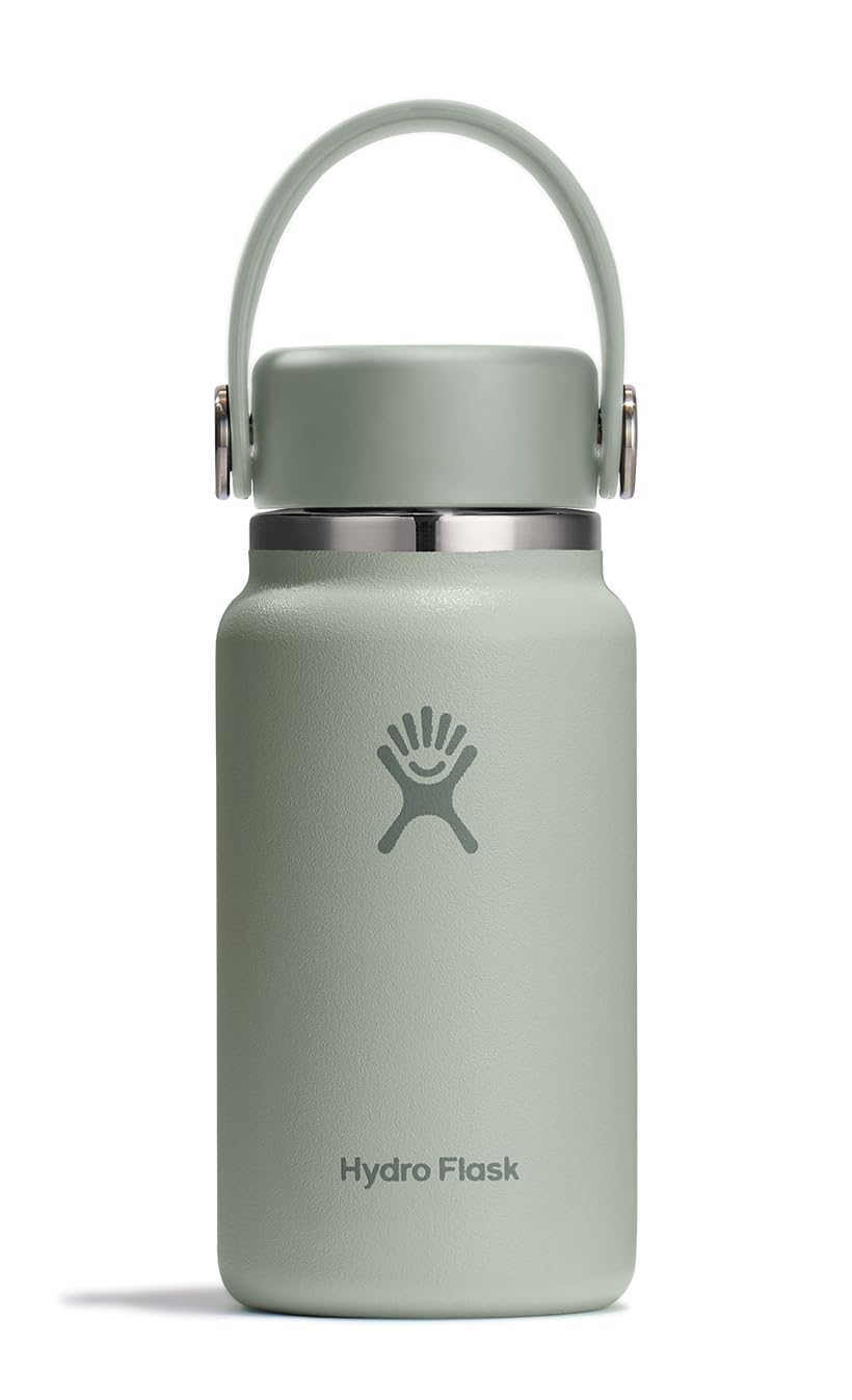 Hydro Flask Micro frontal en Agave Green mostrando diseño portátil y color