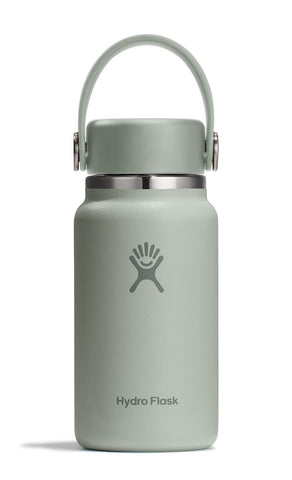 Hydro Flask Micro frontal en Agave Green mostrando diseño portátil y color