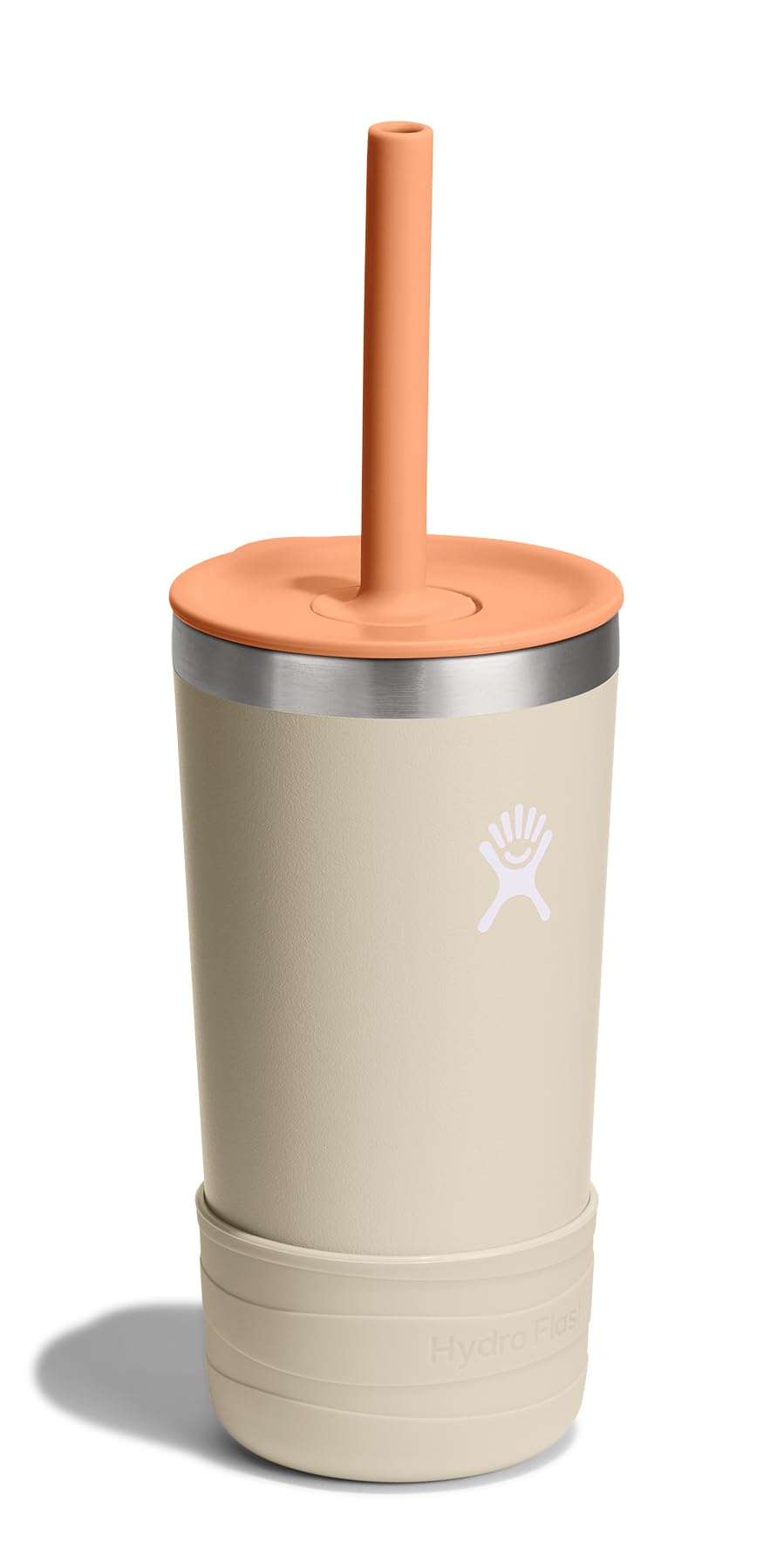 Hydro Flask Niños, vaso aislante de doble pared crema de coco, mantiene bebidas frías.