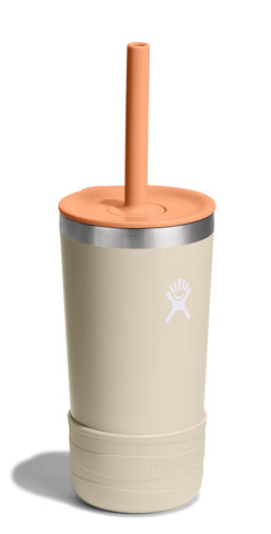 Hydro Flask Niños, vaso aislante de doble pared crema de coco, mantiene bebidas frías.