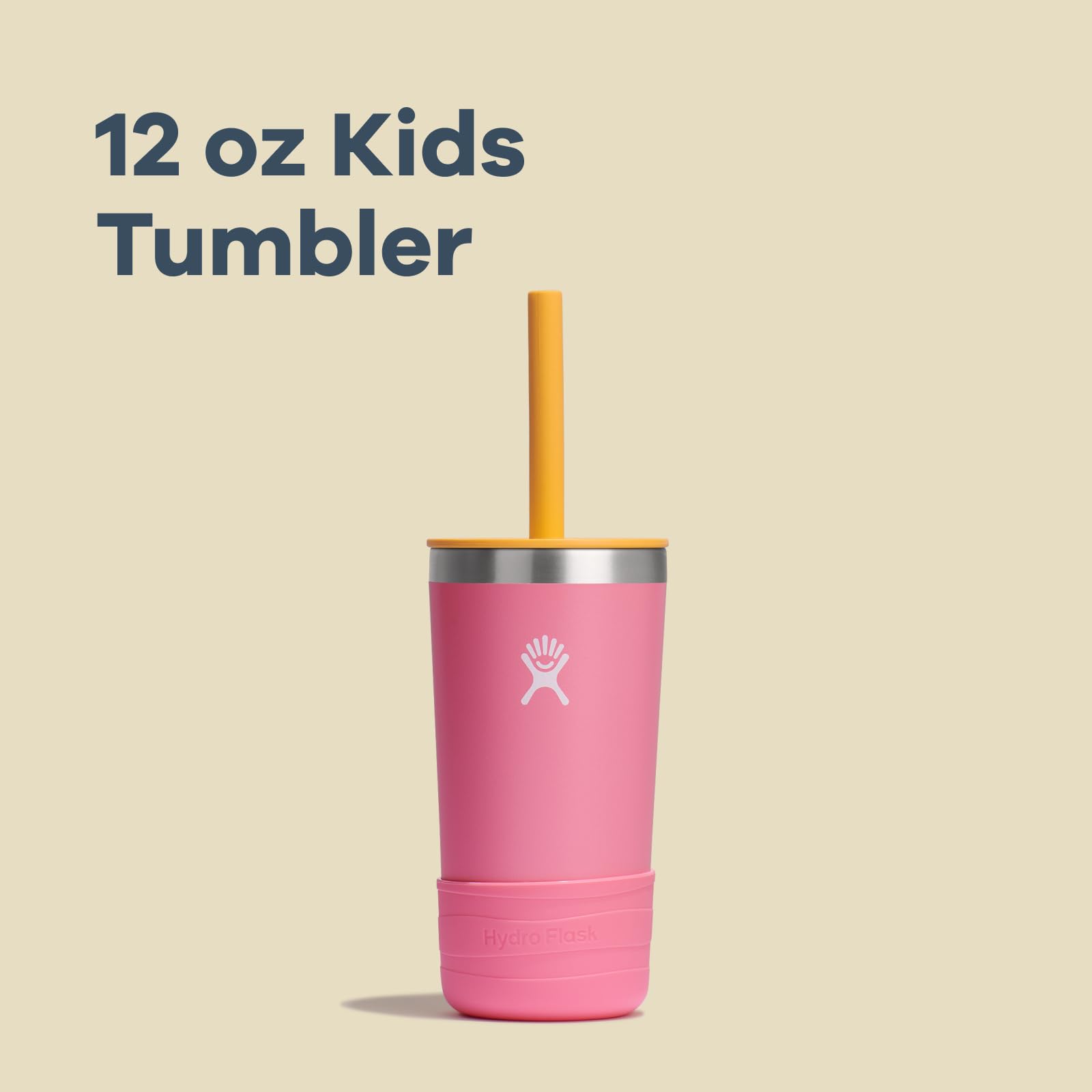 Hydro Flask Niños, tapa de presión con pajilla blanda, segura para mordidas.