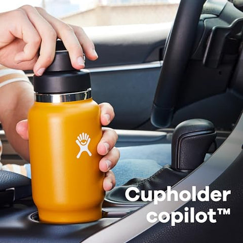 Hydro Flask tapa Flex con cierre seguro y sin fugas.
