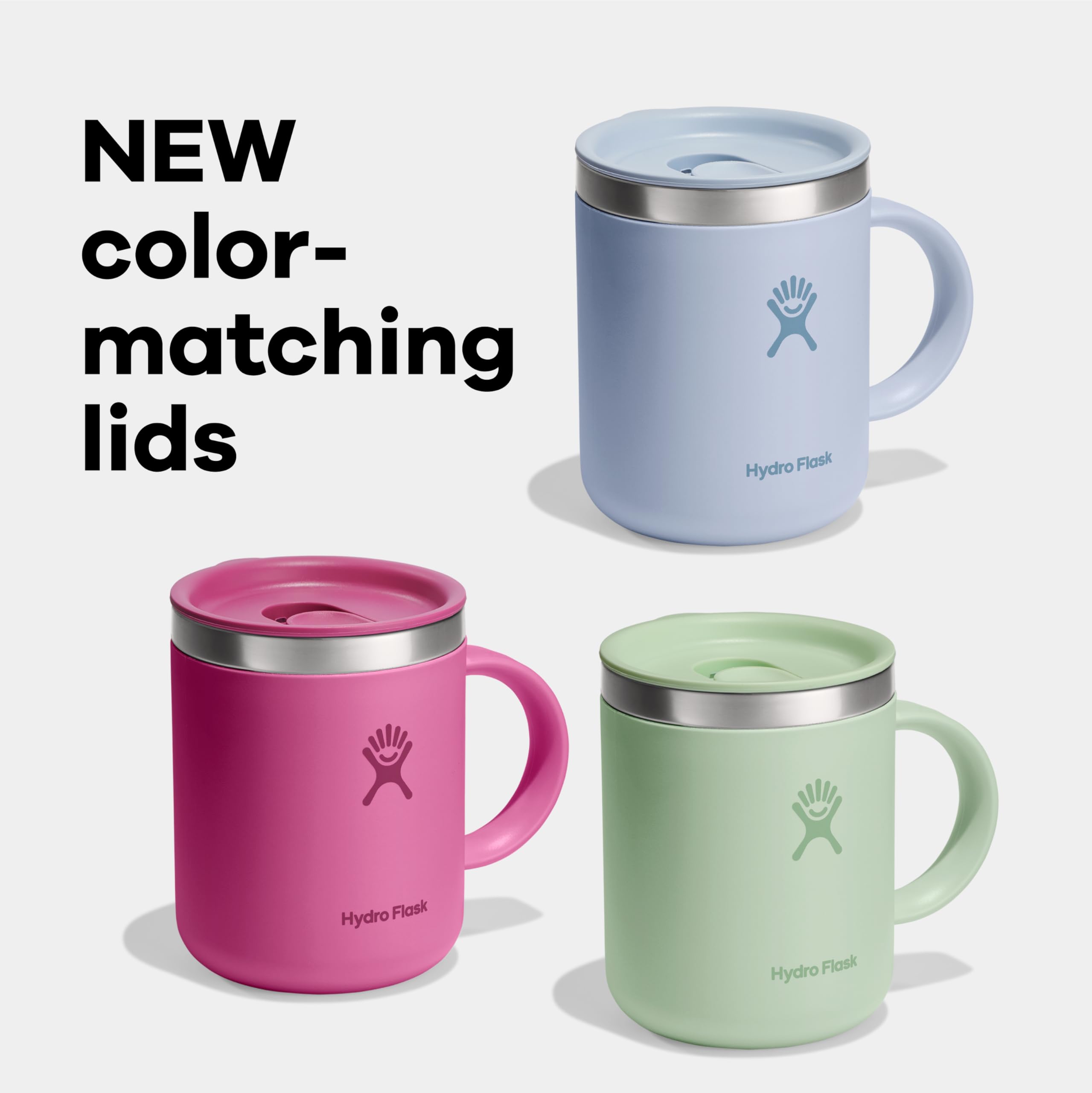 Hydro Flask taza de 24 onzas gris abedul, interior de acero inoxidable para sabor puro.