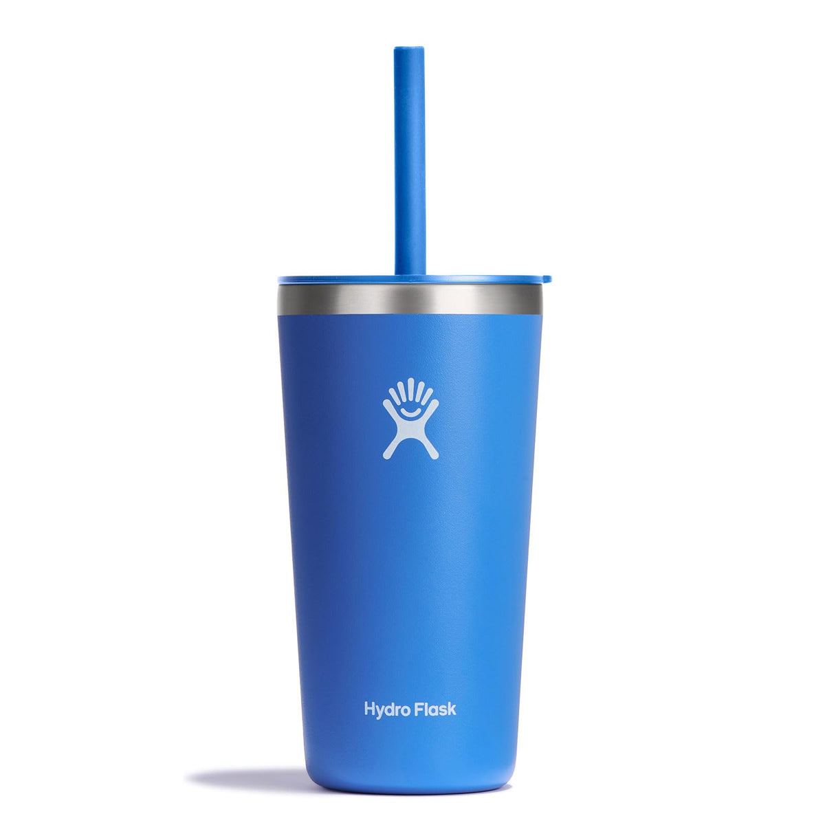 Hydro Flask Todo-en-Uno con tapa de sorbete, ideal para bebidas frías durante viajes.