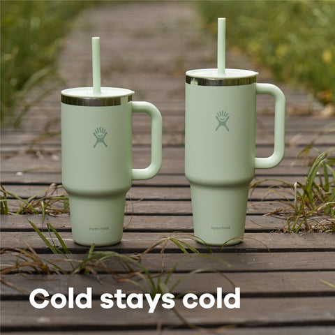 Hydro Flask Travel Tumbler apto para lavavajillas y limpieza fácil.