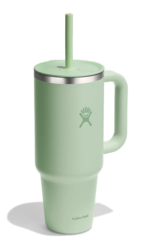 Hydro Flask Travel Tumbler 40 oz con aislamiento de doble pared.