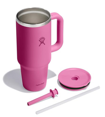 Hydro Flask Travel Tumbler con mango ergonómico para transporte cómodo durante el día.