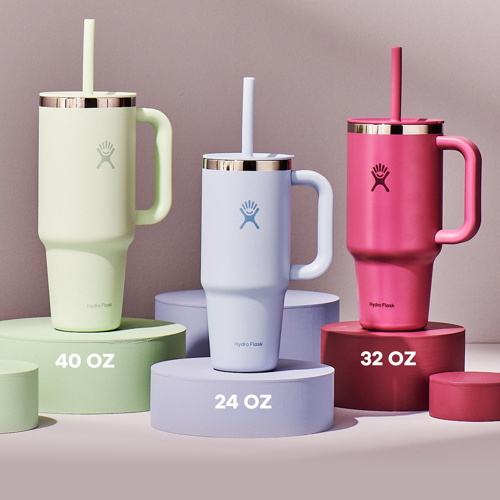Hydro Flask Aloe con aislamiento de doble pared mantiene bebidas frías