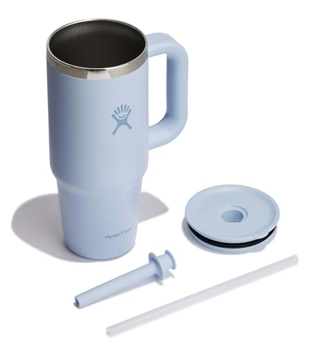 Hydro Flask Vaso de viaje con pajita flexible para sorbos fáciles.
