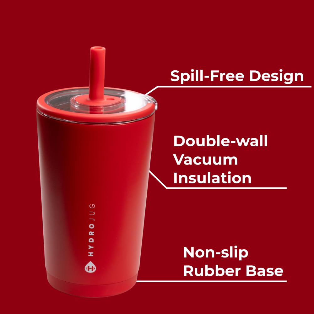HydroJug Everyday Tumbler con tapa suave y pajilla para beber cómodo