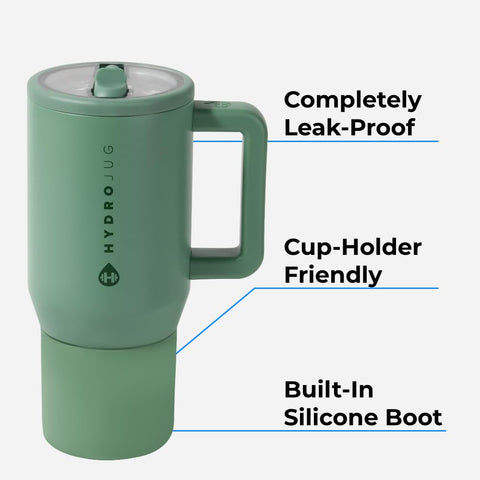 HydroJug Kids con asa suave ergonómica para transporte cómodo.