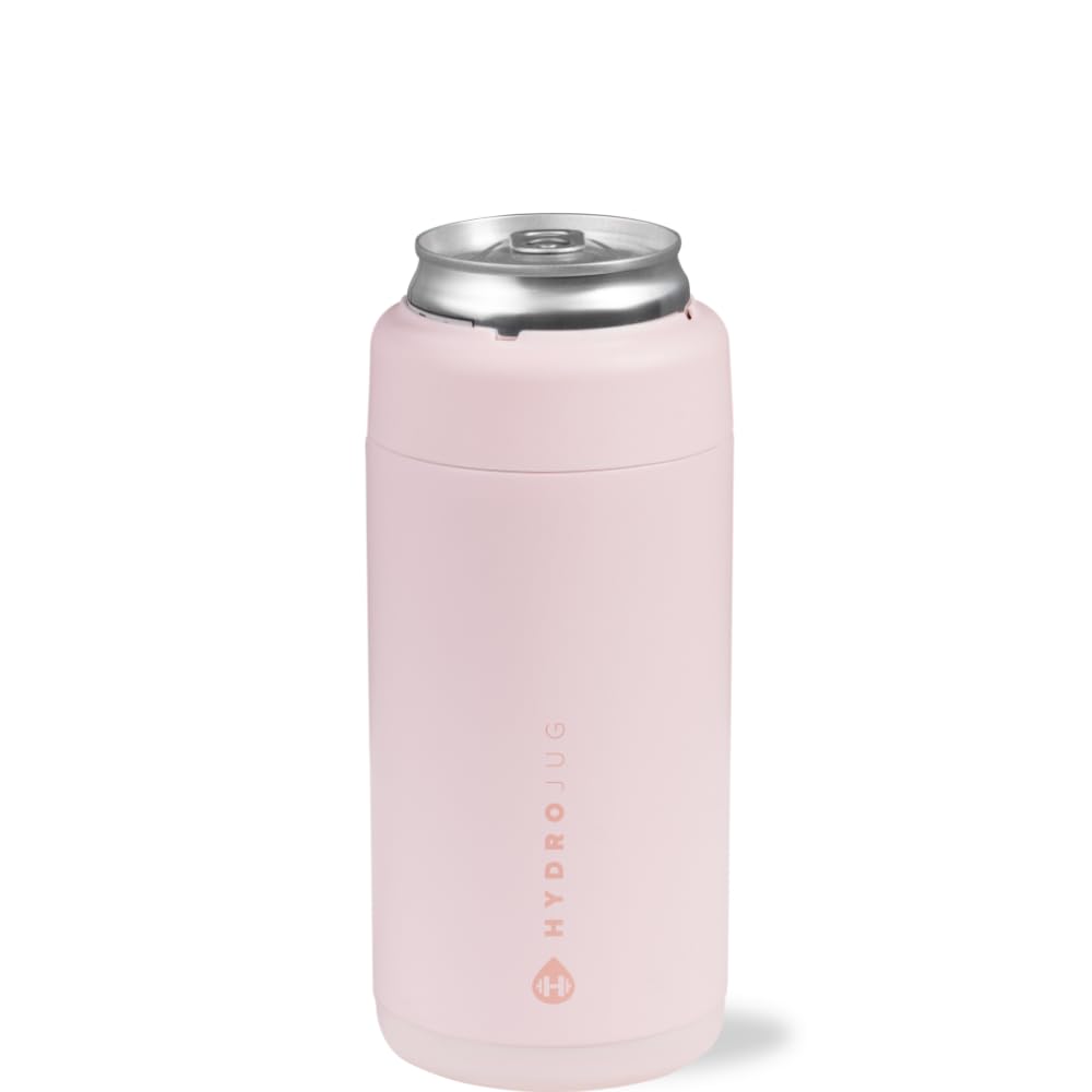 HydroJug Slim enfriador de lata 12oz en rosa arena mantiene la bebida fría