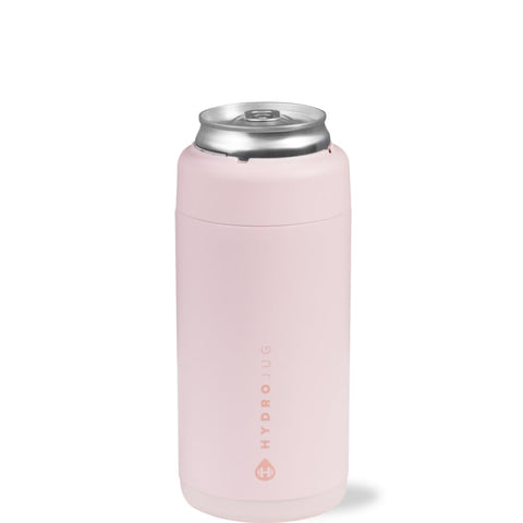 HydroJug Slim enfriador de lata 12oz en rosa arena mantiene la bebida fría