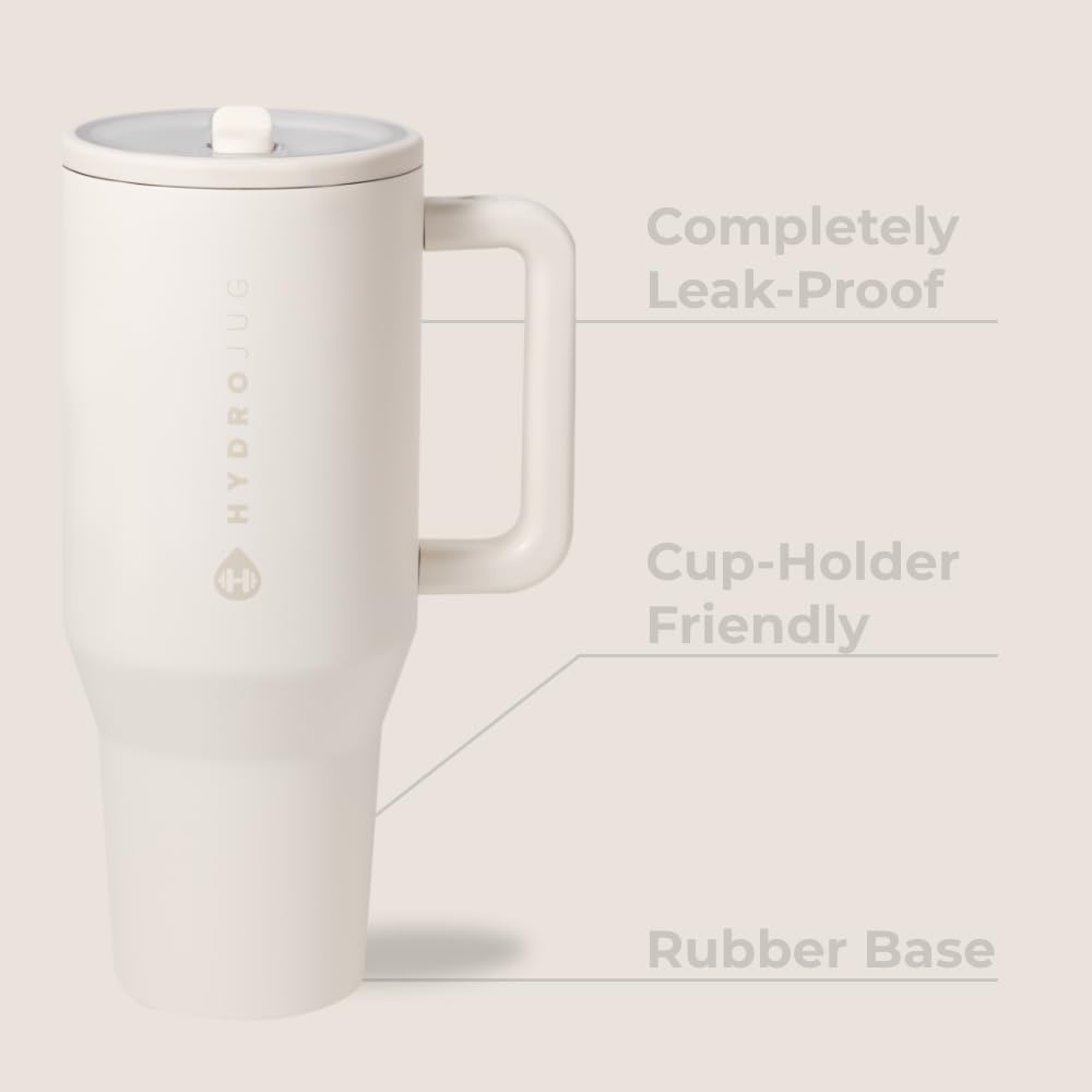 Pajilla abatible de HydroJug Traveler para beber sin esfuerzo en movimiento.