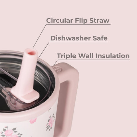 HydroJug Traveler con tapa-giratoria para uso con una mano.