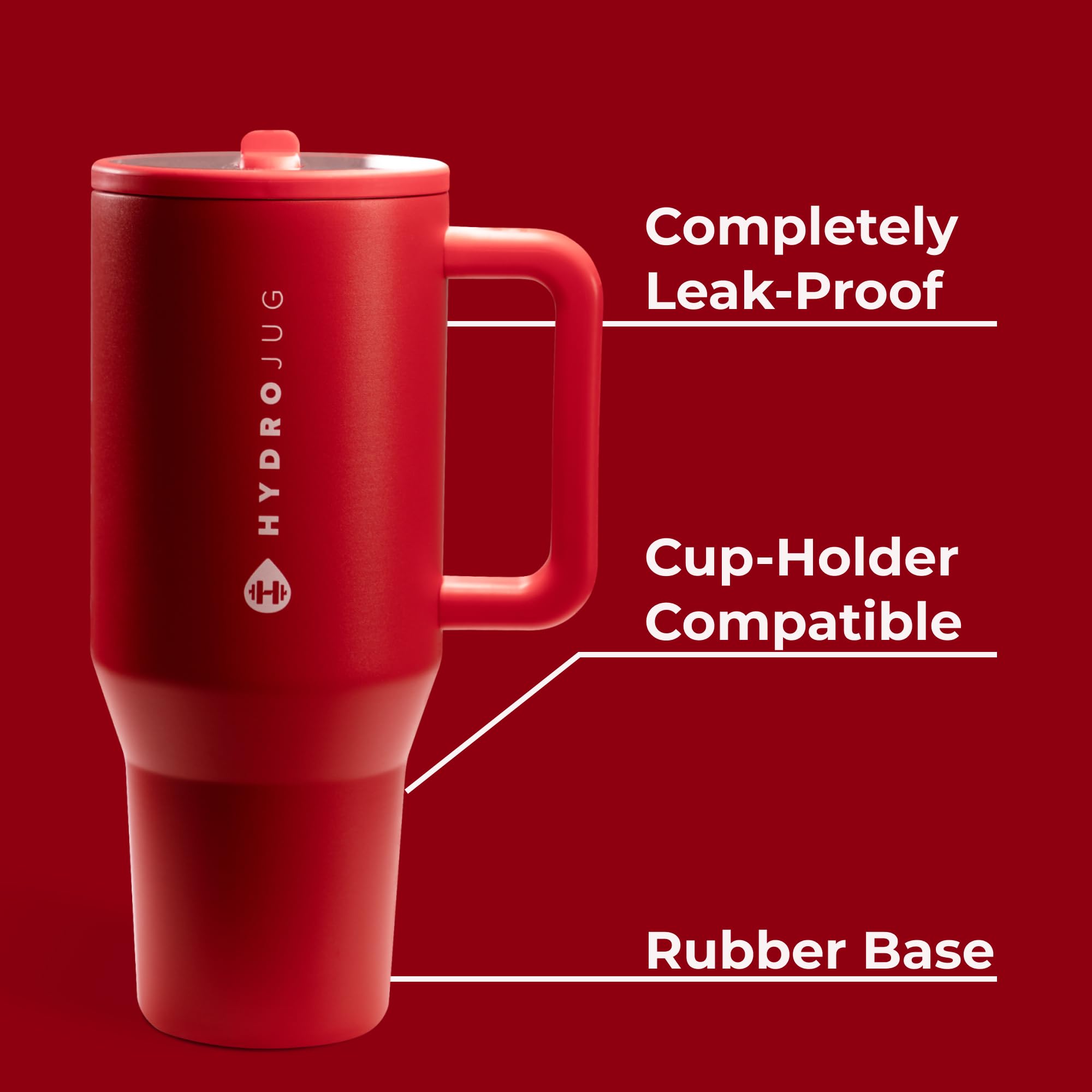 HydroJug Traveler, tapa plegable y pajita, útil para beber con una mano.