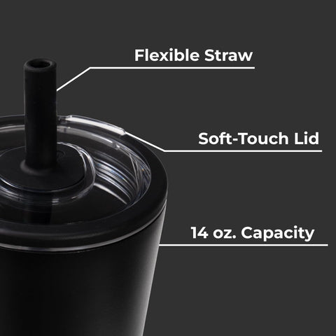 HydroJug Tumbler diario 14 onzas con pajita flexible, ideal para la oficina.